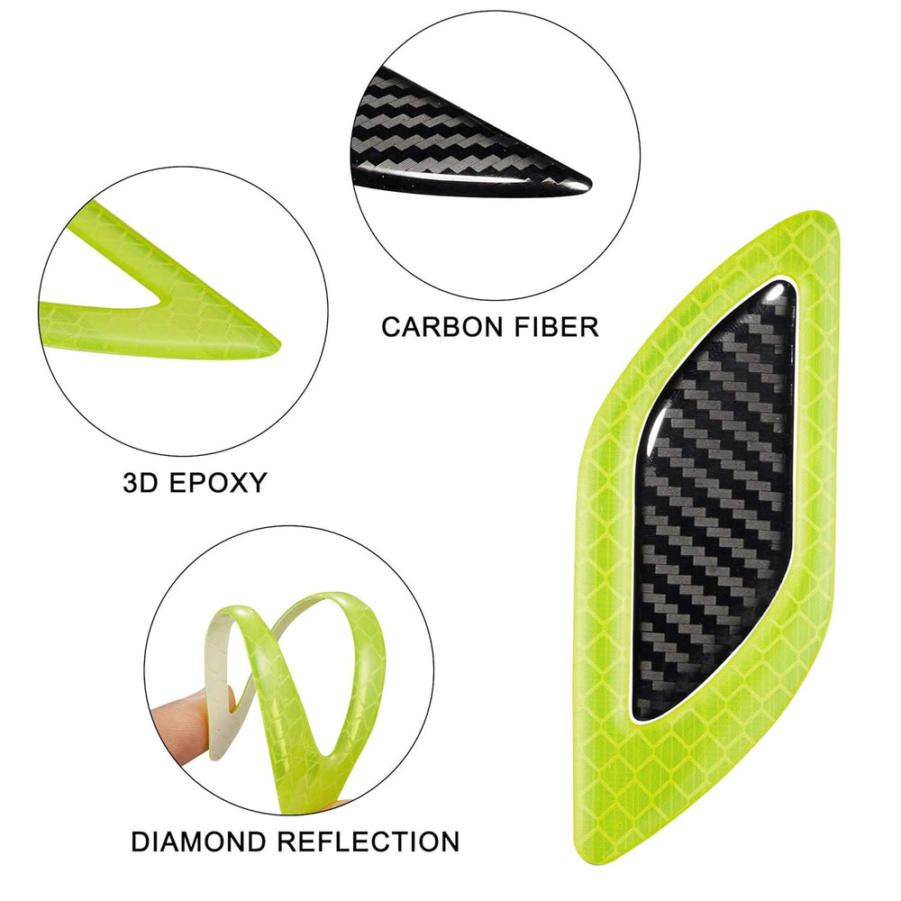 3D Reflective Fender & Bumper Stripe Stickers - 6 Pcs