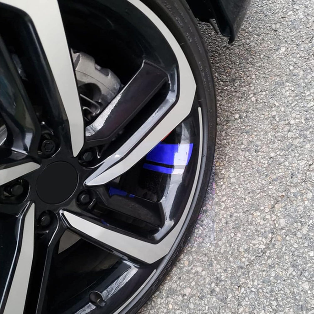 Reflective Wheel Rim Hash Stripe Decals - 6 Pcs, 18-21 in