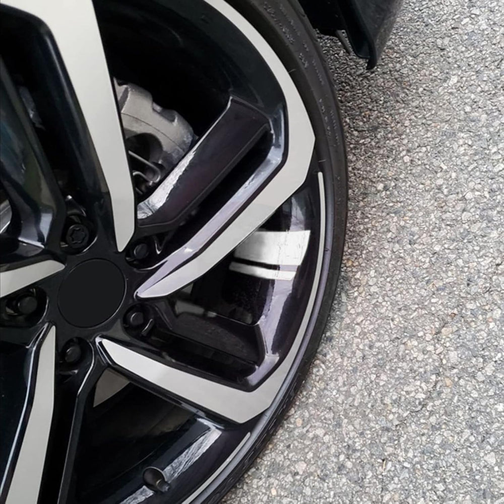 Reflective Wheel Rim Hash Stripe Decals - 6 Pcs, 18-21 in