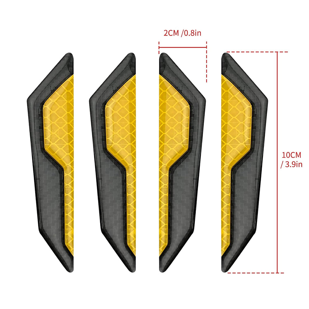 Carbon Fiber Car Door Protection Stickers - 4 Pcs