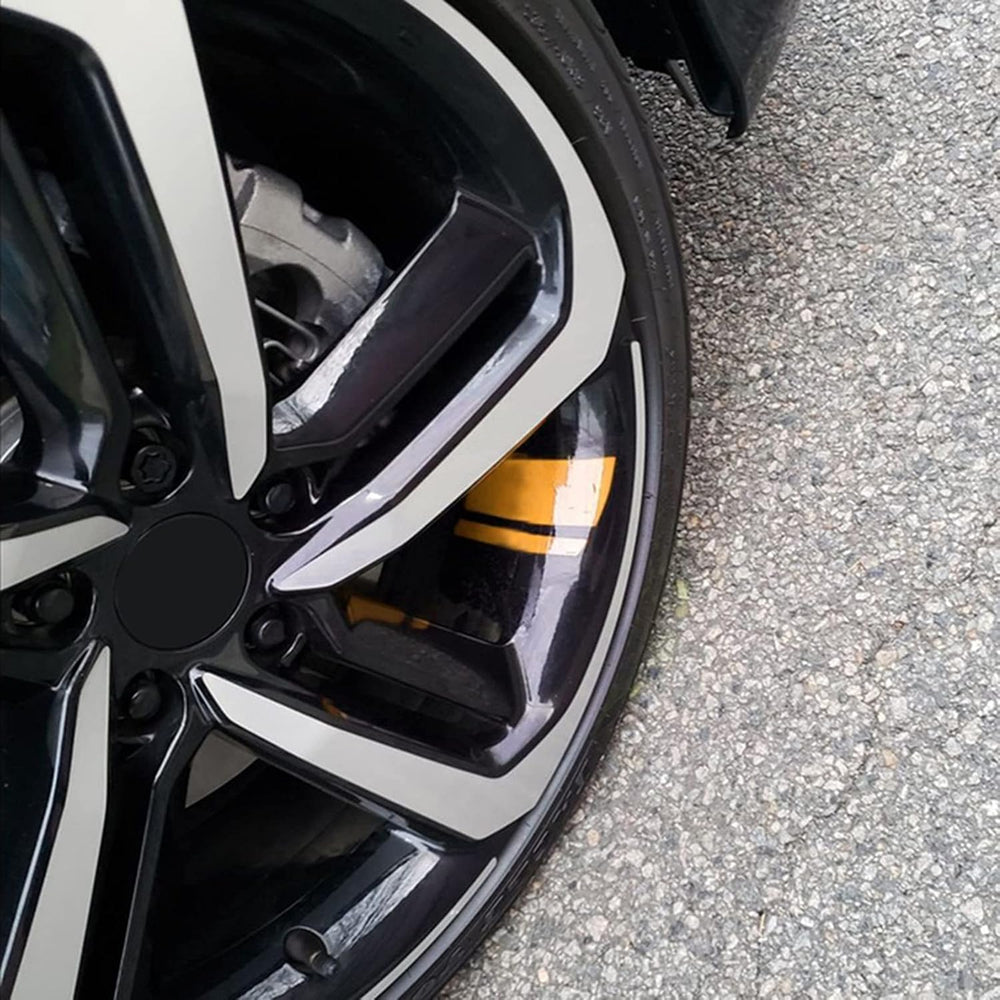 Reflective Wheel Rim Hash Stripe Decals - 6 Pcs, 18-21 in