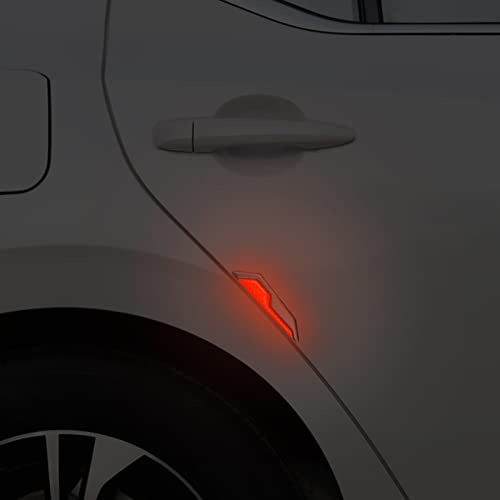 4PCS Carbon Fiber Car Door Stickers Decal Protection Car Side Sticker image 5