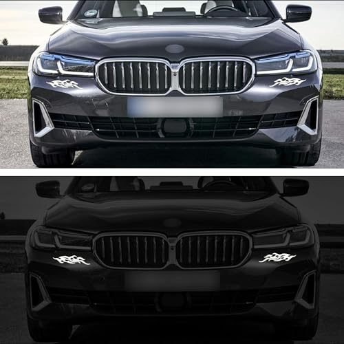Flame Reflective Sticker for Car Flame Racing Sports Stripe Decal Vinyl Waterproof Decal Decoration for Car Body Vehicles 4 Pcs image 18