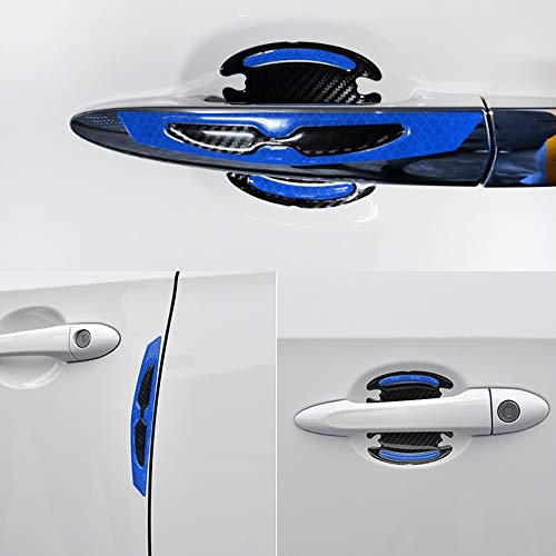 8 Pack Car Door Handle Cup Cover Scratch Protector Stickers,Safety Reflective Strips Stickers Vehicle Accessories Paint Protection Film Pad image 7