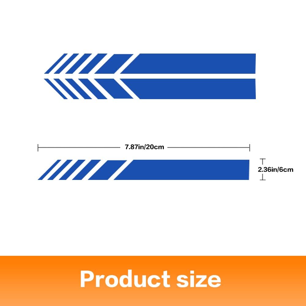 Reflective Rear View Mirror Stripe Stickers - 4 Pcs