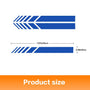 Reflective Rear View Mirror Stripe Stickers - 4 Pcs