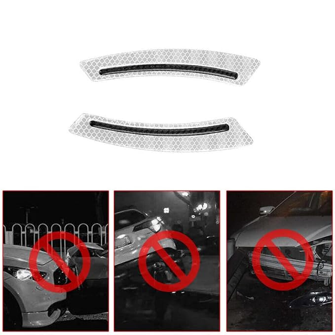 Car Fender Reflective Stripe Stickers - 2 Pcs