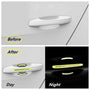 Reflective Car Door Handle Scratch Guards - 8 Pcs