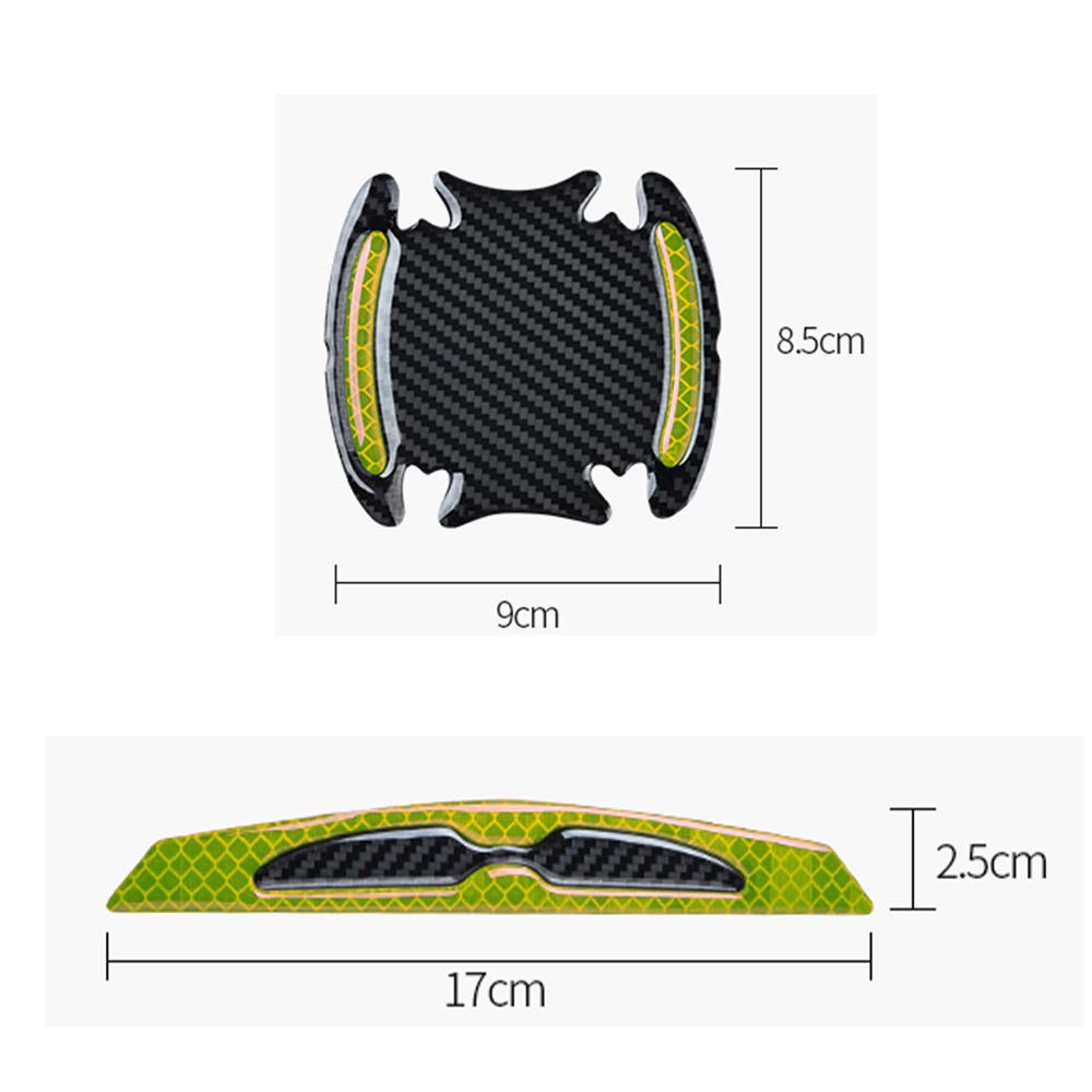 Reflective Car Door Handle Cup Protectors - 8 Pcs