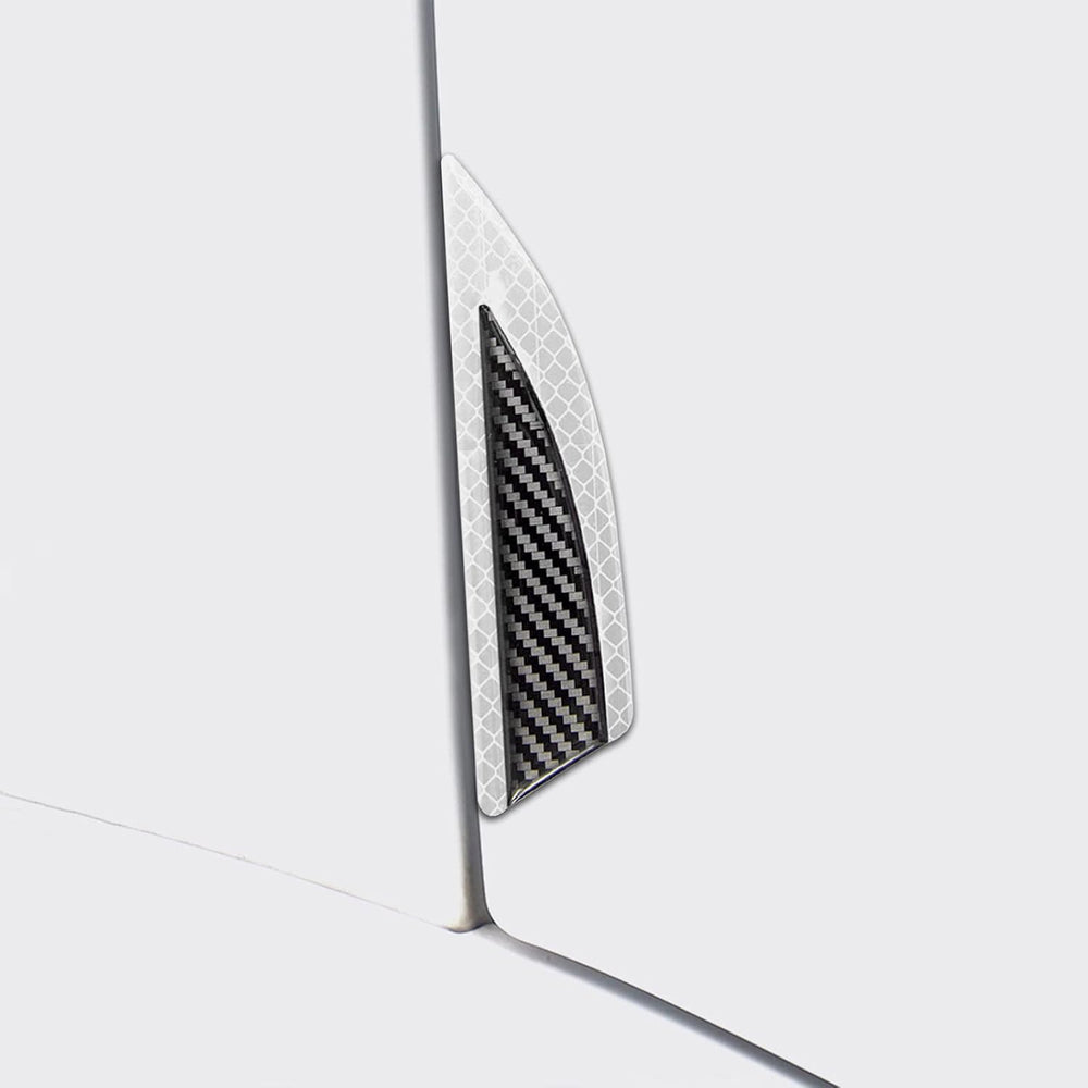 Carbon Fiber Car Fender Protection Stickers - 2 Pcs