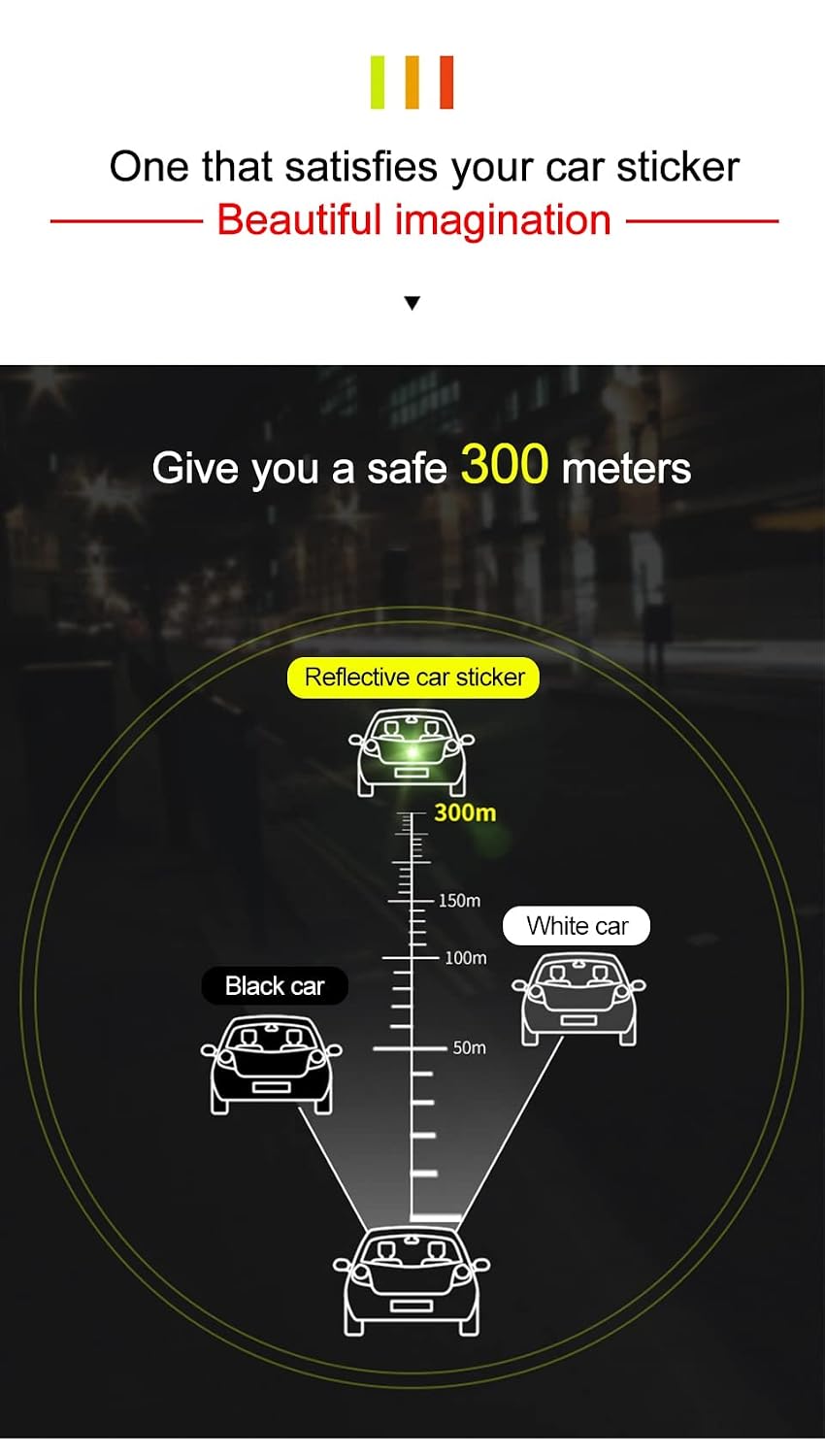 Sailboat Car Door Reflective Warning Stickers