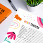 Habit Tracker Calendar - Design 15, 12 Sheets