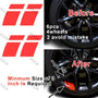 Reflective Wheel Rim Hash Stripe Decals - 6 Pcs, 18-21 in