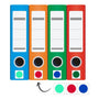 Multicolour Square Dot Stickers - 12 mm Self-Adhesive Labels