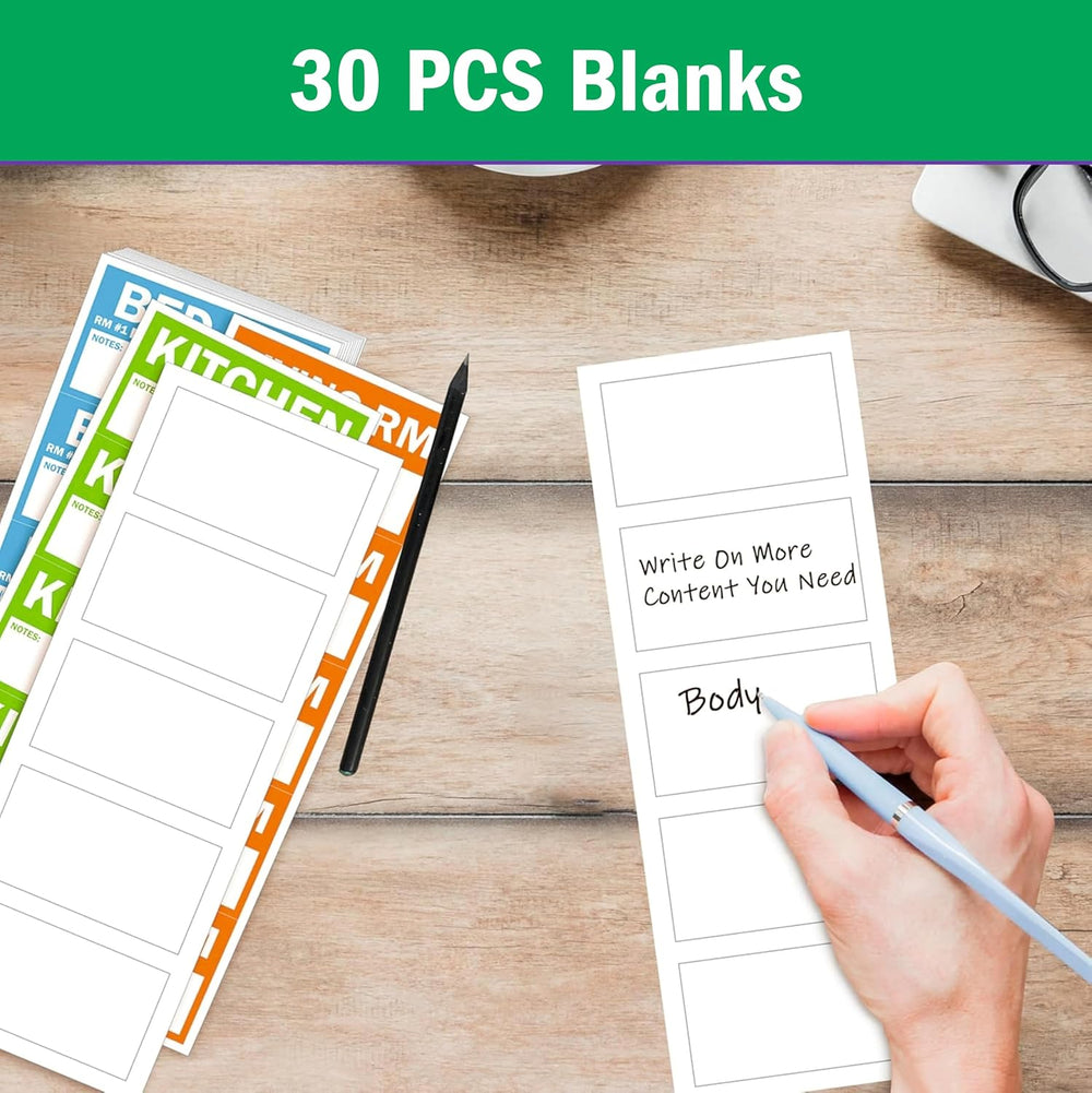 Home Moving Box Labels - 180 Pcs, 5 Colour-Coded Sets