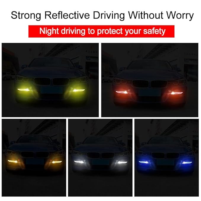 Carbon Fiber Reflective Bumper Strips - 2 Pcs