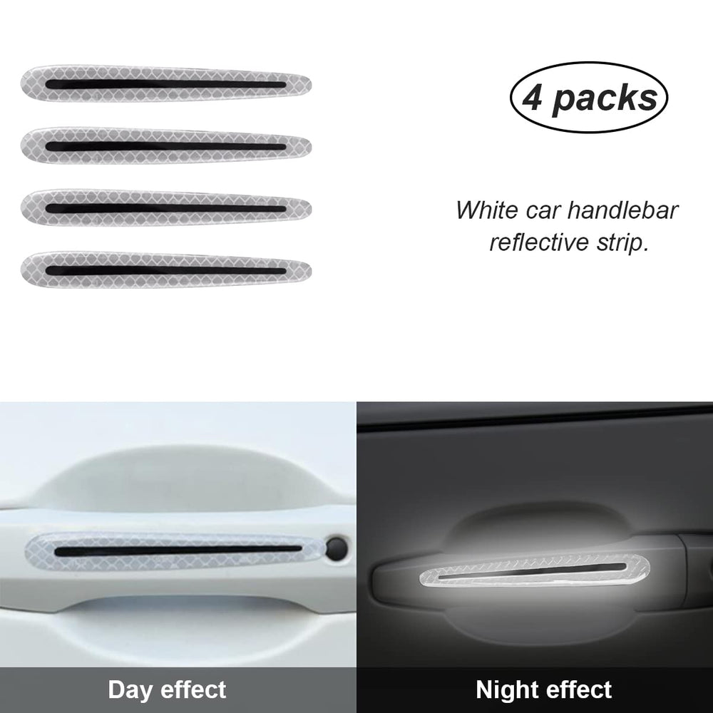 Reflective Car Door Handle Protector Stickers - 4 Pcs