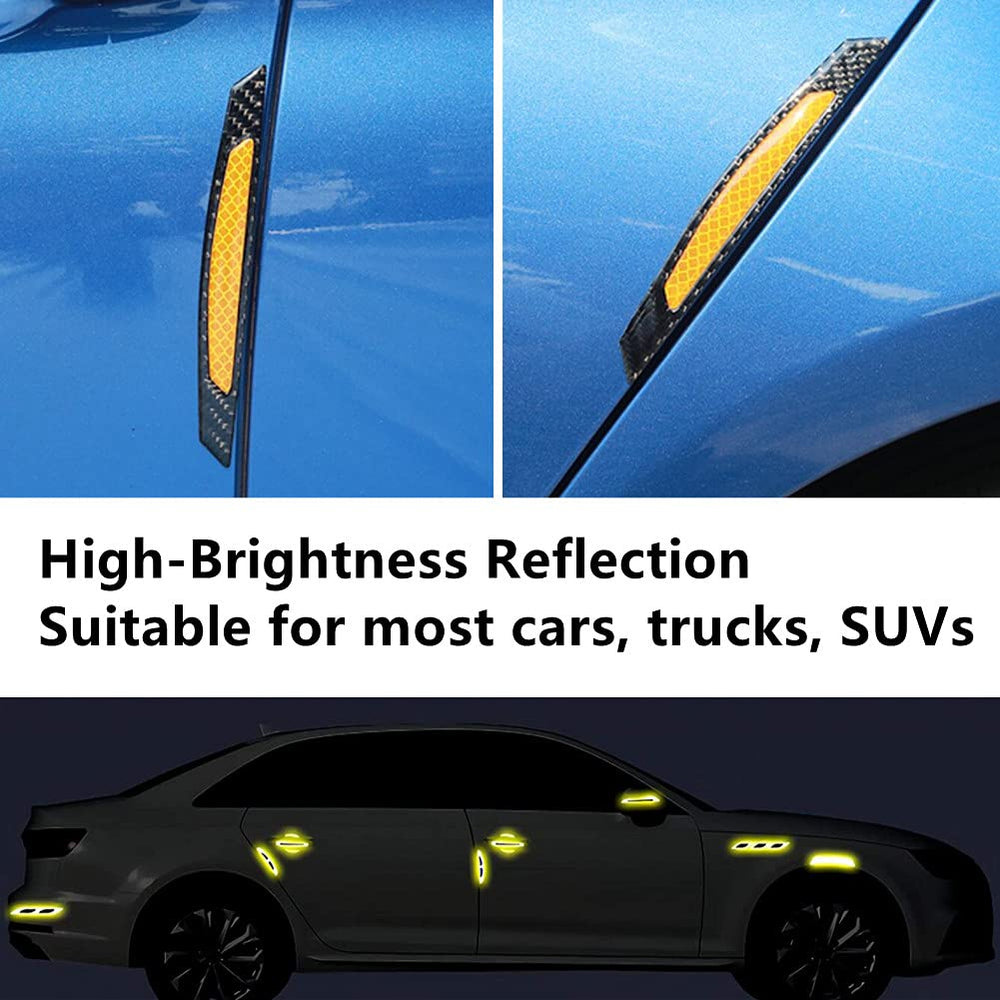 Reflective Car Door Edge Guard Stickers - 4 Pcs
