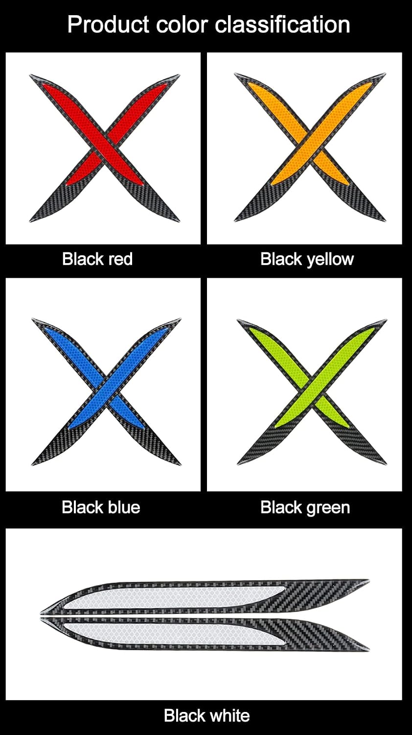 Carbon Fiber Reflective Bumper Strips - 2 Pcs