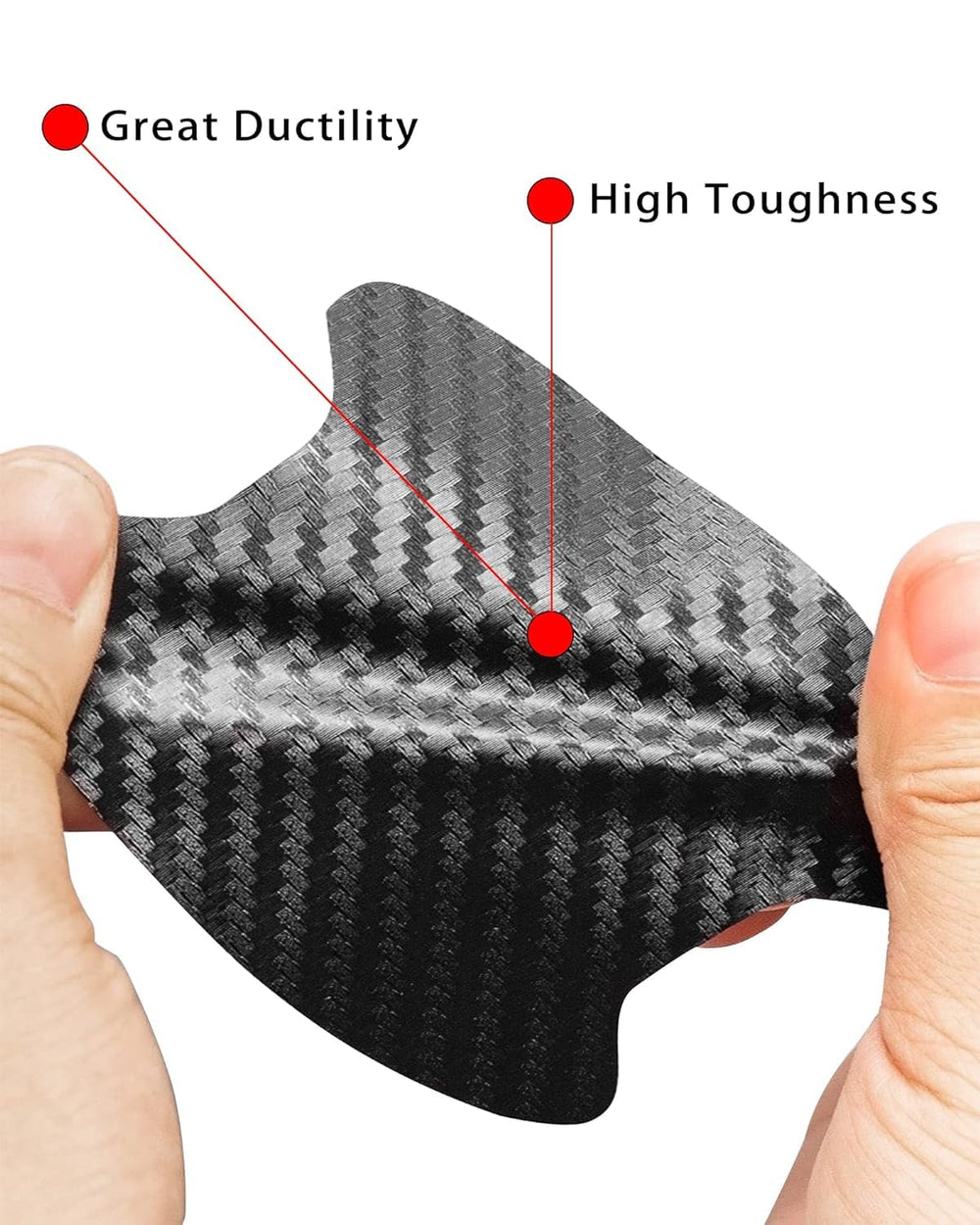 Carbon Fiber Car Door Handle Scratch Guards - 4 Pcs