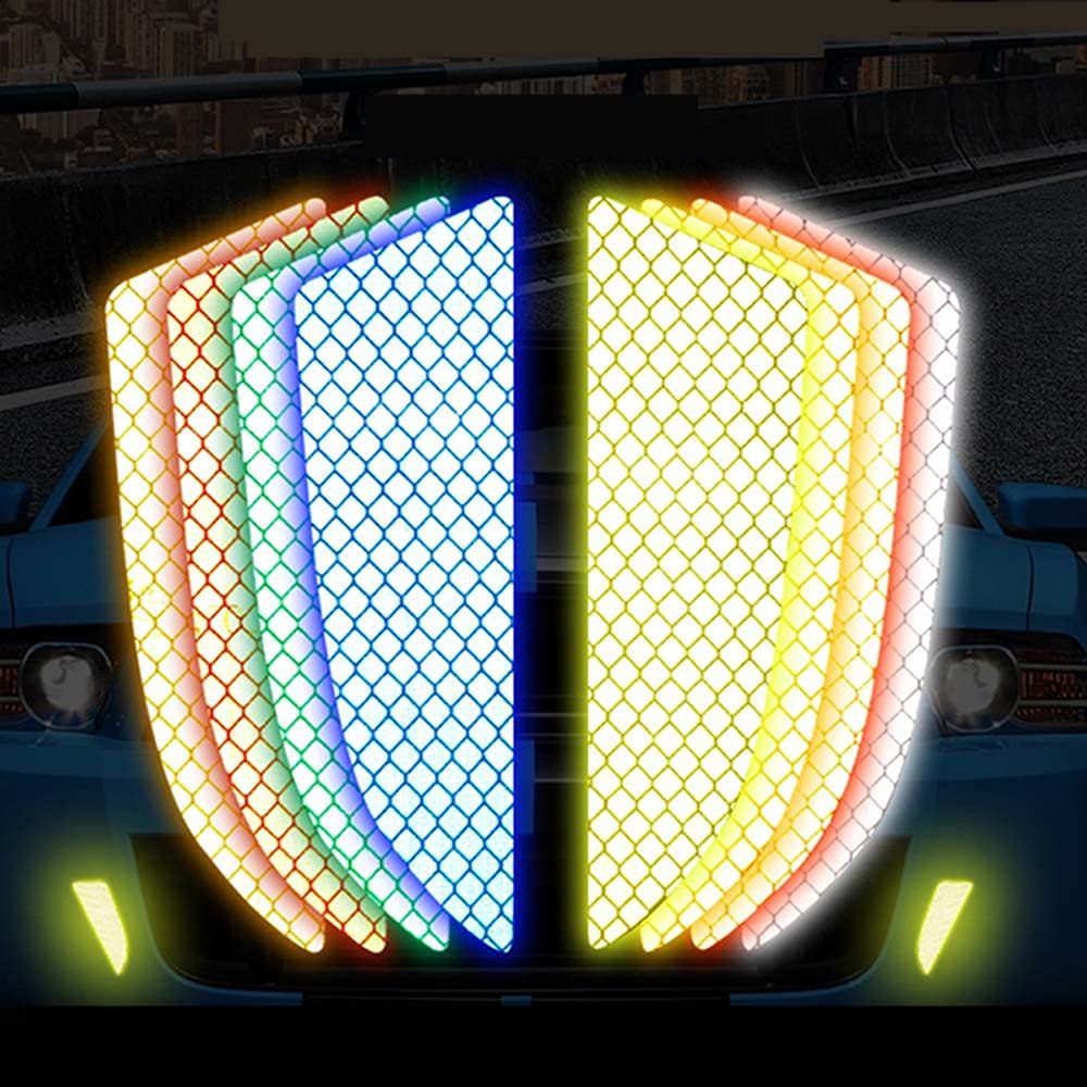Universal Car Bumper Reflective Stickers - 4 Pcs