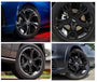 Reflective Wheel Rim Hash Stripe Decals - 6 Pcs, 18-21 in