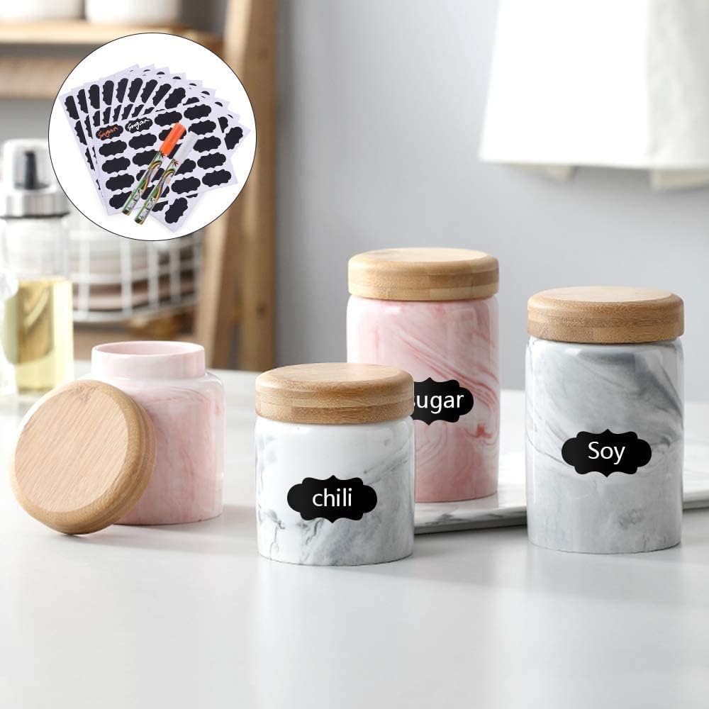 Waterproof Chalkboard Jar Labels - 176 Pcs, Design A