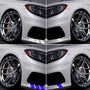 Reflective Wheel Rim Hash Stripe Decals - 6 Pcs, 18-21 in