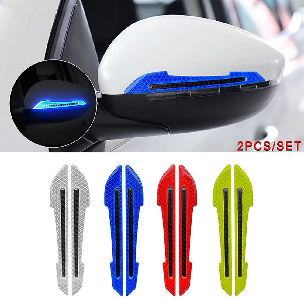 Reflective Side Mirror Warning Stickers - 2 Pcs