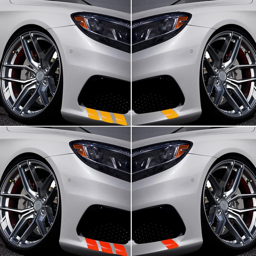 Reflective Wheel Rim Hash Stripe Decals - 6 Pcs, 18-21 in