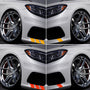 Reflective Wheel Rim Hash Stripe Decals - 6 Pcs, 18-21 in