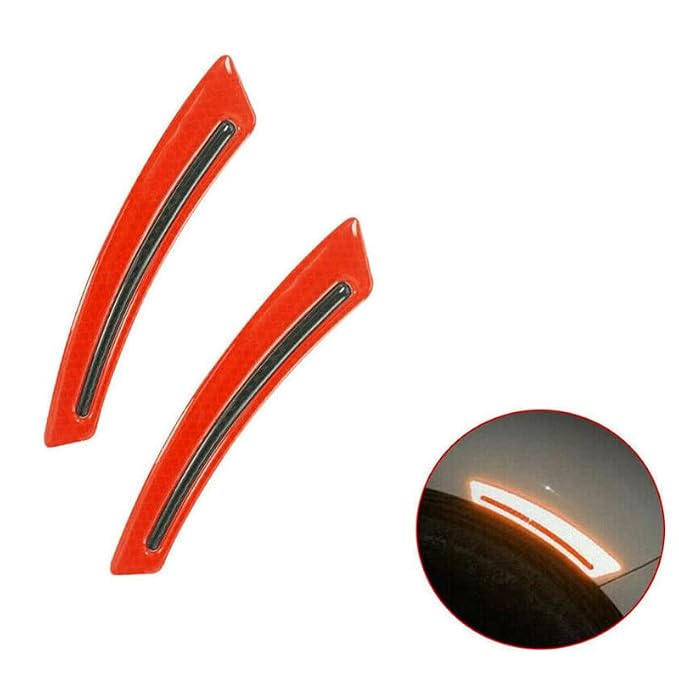 Car Fender Reflective Stripe Stickers - 2 Pcs