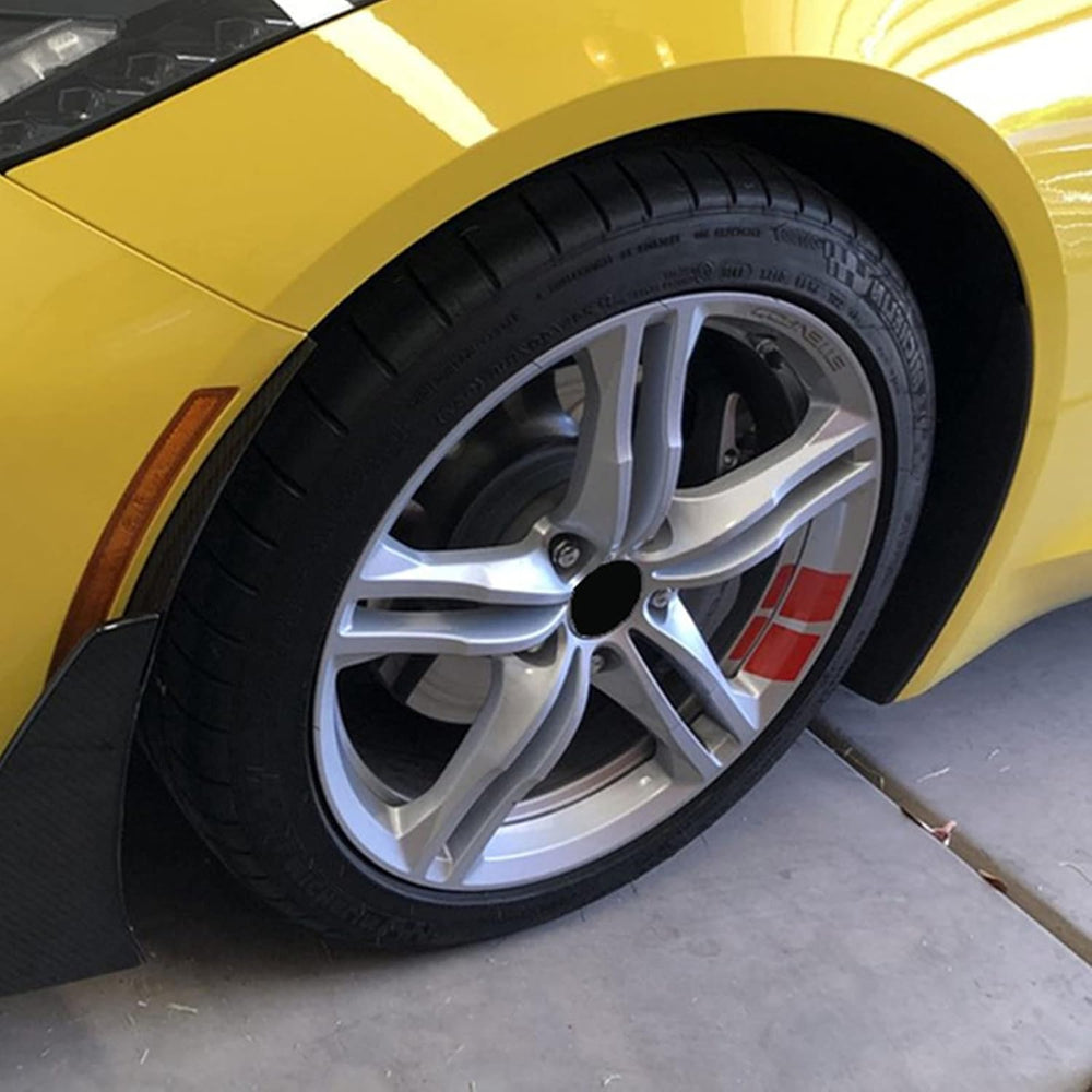Reflective Wheel Rim Hash Stripe Decals - 6 Pcs, 18-21 in