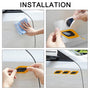 3D Reflective Fender & Bumper Stripe Stickers - 6 Pcs