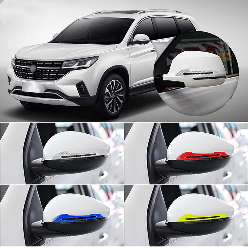 Reflective Side Mirror Warning Stickers - 2 Pcs