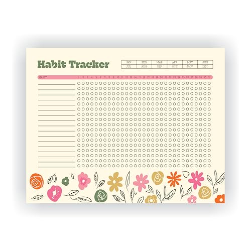 Habit Tracker Calendar - Inspirational Habit Journal - 12 Sheets Daily Habit Tracker Journal and Goal Board - Motivational Goal Journal - Great Tool For Productivity And Workout (Design-2) image 1