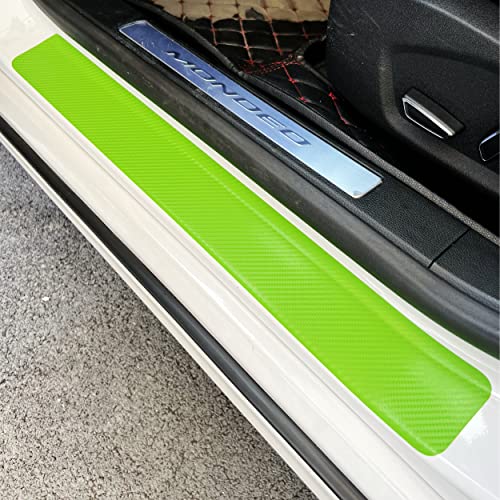 4Pcs 23.6Inch Car Door Sill Protector, Automotive Door Sill Scuff Plate Film Carbon Fiber Vinyl Wrap Stickers, Anti Scratch Entry Guard image 15