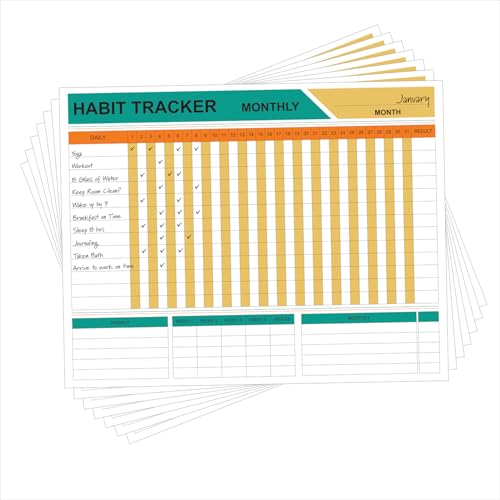 Habit Tracker Calendar - Inspirational Habit Journal - 12 Sheets Daily Habit Tracker Journal and Goal Board - Motivational Goal Journal - Great Tool For Productivity And Workout image 3
