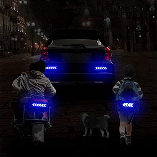 12 pcs Reflective Safety Warning Stripe Stickers Arrow Decals Car Trunk Rear Bumper Guard Body Stickers image 5