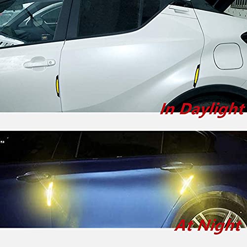 4Pcs Reflective Car Door Edge Guard Stickers Carbon Fiber Auto Car Door Edge Bump Protector Sticker image 18