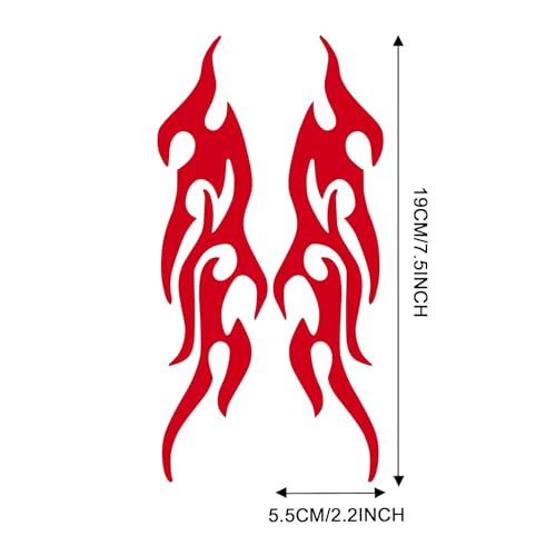 Flame Reflective Sticker for Car Flame Racing Sports Stripe Decal Vinyl Waterproof Decal Decoration for Car Body Vehicles 4 Pcs image 8