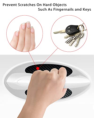 4PCS Car Door Handle Scratch Protectors, Carbon Fiber Paint Scratch Protector Sticker Auto Door Paint Guard Car Door Cup Scratch Protection Films image 10