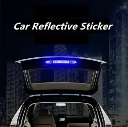 4 Pcs Car-Styling Caution Tap Car Door Stickers Warning Mark Reflective Tape Sign Safety Reflective Strip Light Auto Accessories image 8