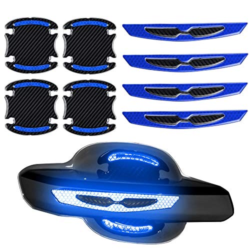 8 Pack Car Door Handle Cup Cover Scratch Protector Stickers,Safety Reflective Strips Stickers Vehicle Accessories Paint Protection Film Pad image 6