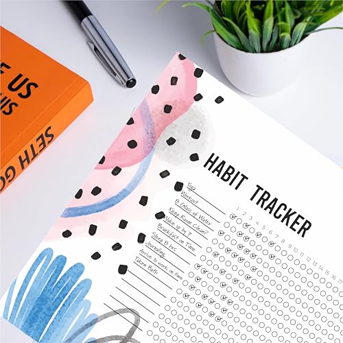 Habit Tracker Calendar - Inspirational Habit Journal - 12 Sheets Daily Habit Tracker Journal and Goal Board - Motivational Goal Journal - Great Tool For Productivity And Workout (Design-21) image 3