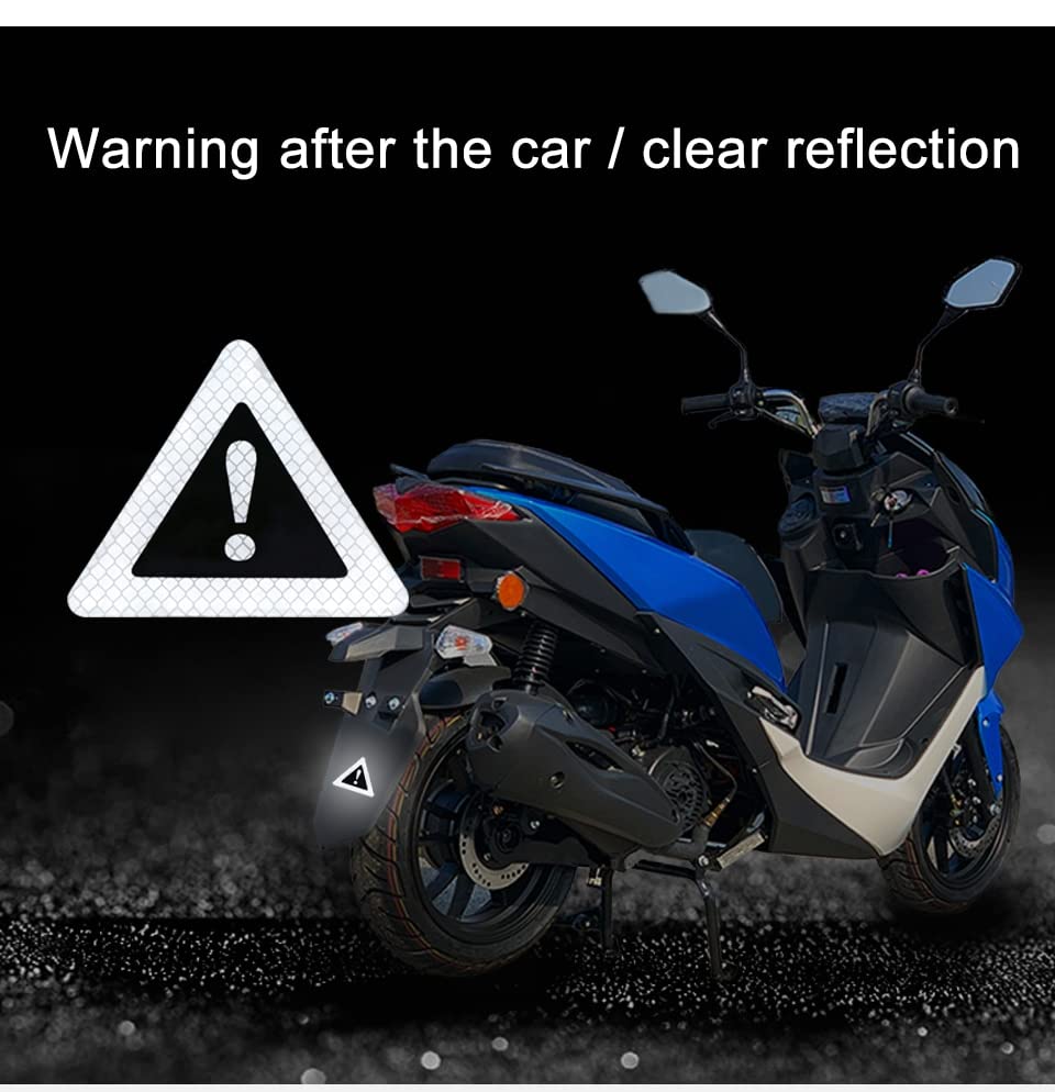 Auto Triangle Warning Sticker Reflective Warning Sticker Anti-Collision Decorative Decal for Car Body Motorcycle Helmet image 6