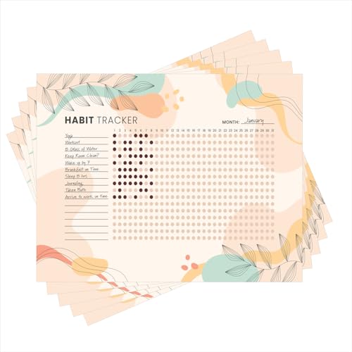 Habit Tracker Calendar - Inspirational Habit Journal - 12 Sheets Daily Habit Tracker Journal and Goal Board - Motivational Goal Journal - Great Tool For Productivity And Workout (Design-4) image 3