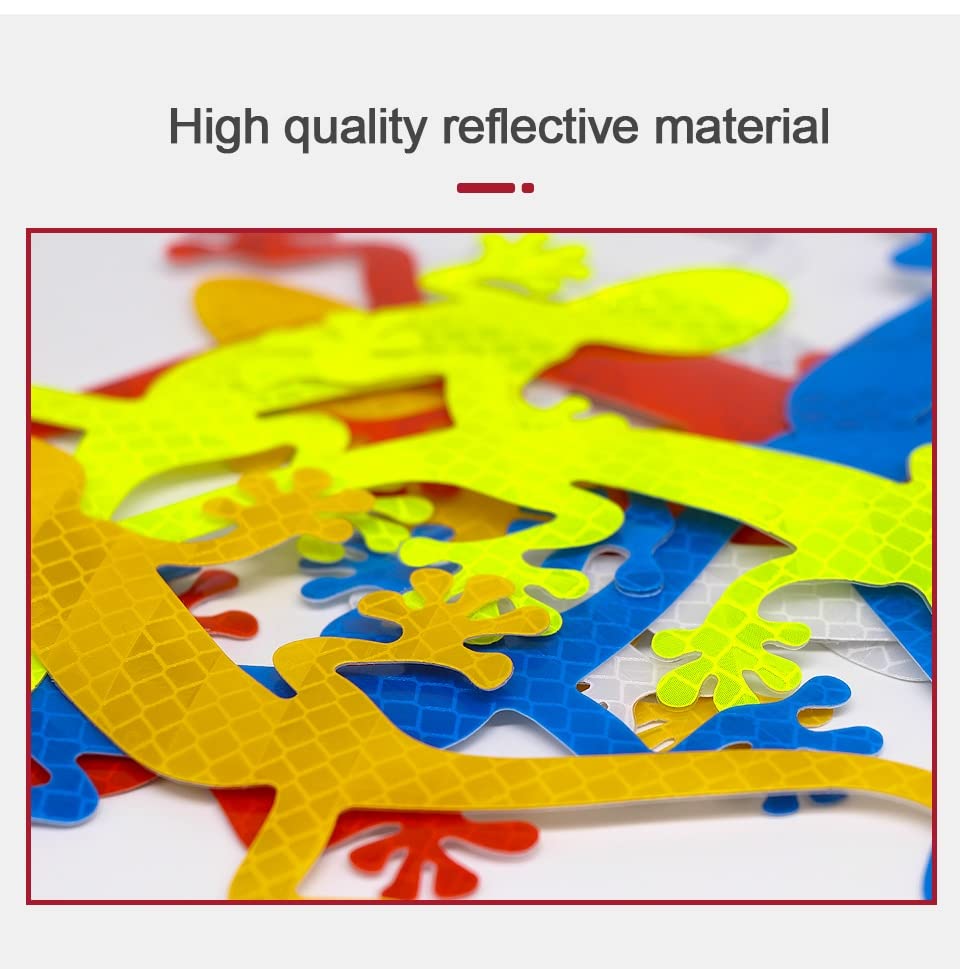 Reflective Car Sticker Safety Warning Mark Reflective Tape Auto Exterior Accessories Gecko Reflective Strip Light Reflector image 5