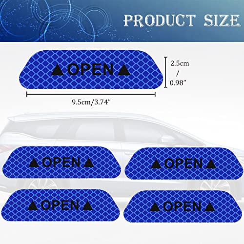 4 pcs Car Reflective Stickers Night Visibility Warning Reflective Door Open Sign Tape Universal Adhesive for Auto 9.5 x 2.5cm image 8