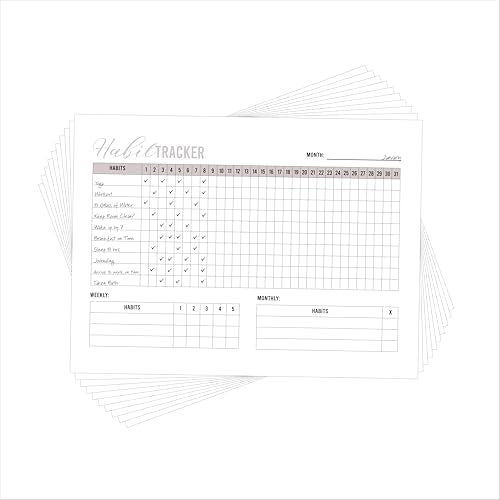 Habit Tracker Calendar - Inspirational Habit Journal - 12 Sheets Daily Habit Tracker Journal and Goal Board - Motivational Goal Journal - Great Tool For Productivity And Workout (Design-22) image 2